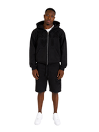 XXXVI Zip Hoodie & Shorts Set – Black