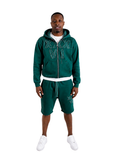 XXXVI Zip Hoodie & Shorts Set – Forest Green