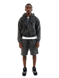 XXXVI Zip Hoodie & Shorts Set – Acid Wash
