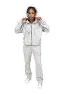 XXXVI Heather Grey Acid Wash Tracksuit