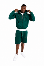 forest green xxxvi distressed shorts set tracksuit thirtysixers 36 designer set 