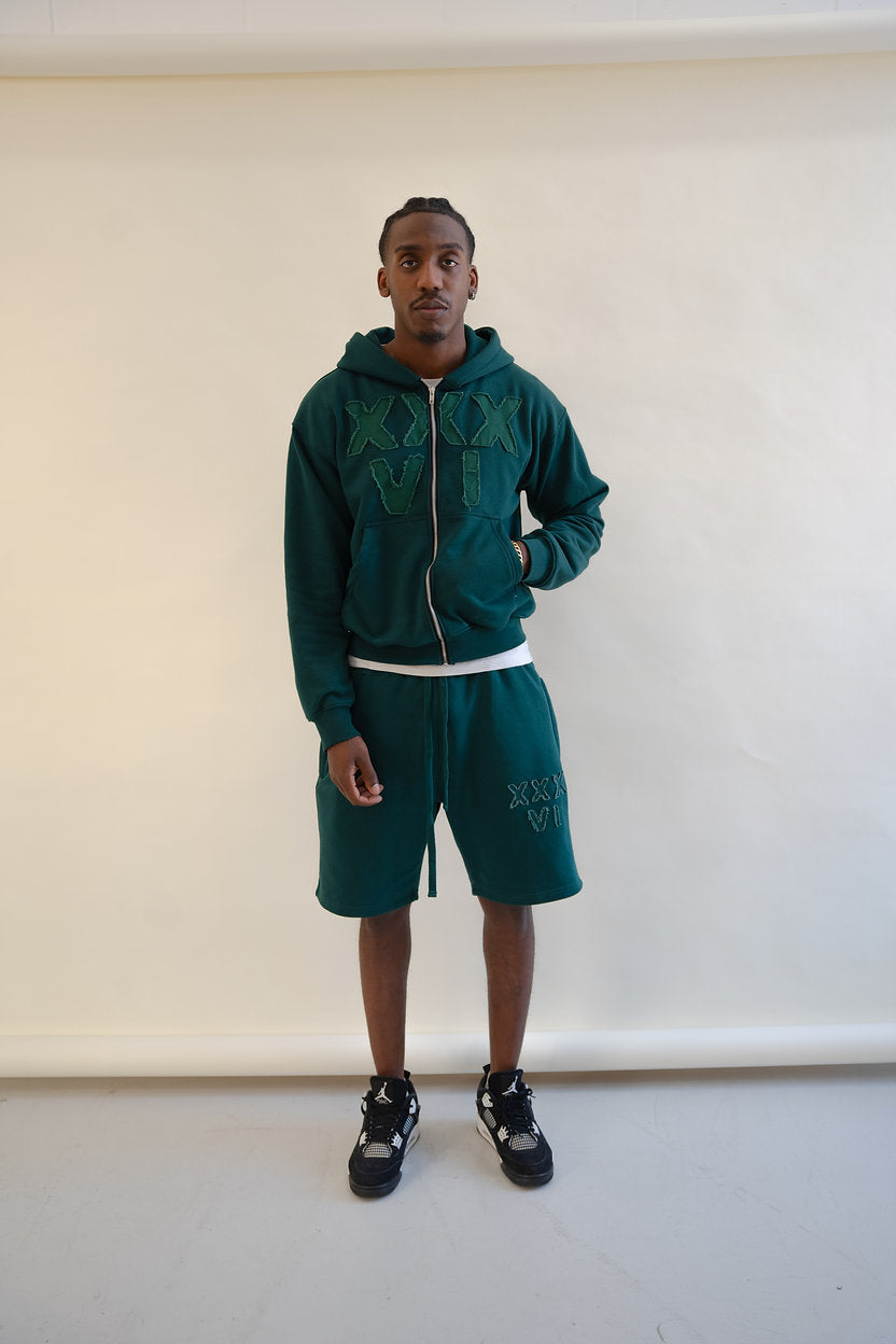 XXXVI Forest Green Shorts Set