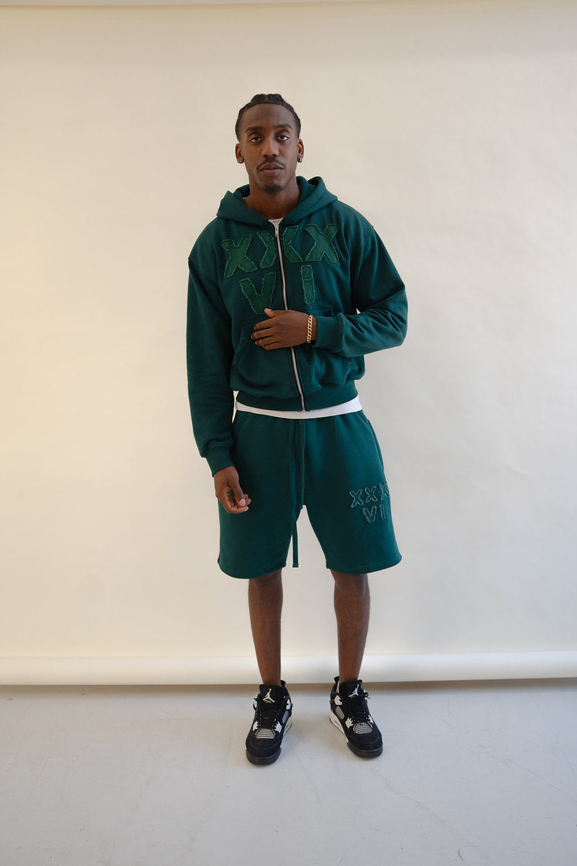 XXXVI Forest Green Shorts Set