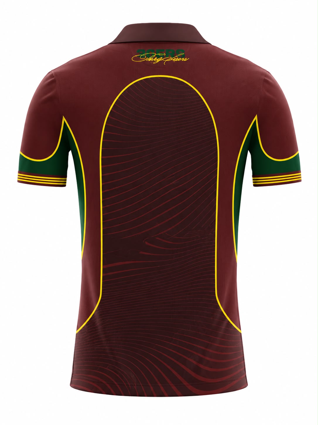 thirtysixers world cup jersey back yellow lining